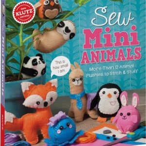 Sew Mini Animals (Klutz Craft Kit) 8" Length x 1.5" Width x 9" Height - Image 1
