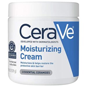 CeraVe Moisturizing Cream | Body and Face Moisturizer for Dry Skin | Body Cream with Hyaluronic Acid and Ceramides | Normal | Fragrance Free | 19 Oz | Packages May Vary - Image 1
