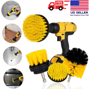 3 PCS Drill Brushes Set Tile Grout Power Scrubber Cleaner Spin Tub Shower Wall - Image 1