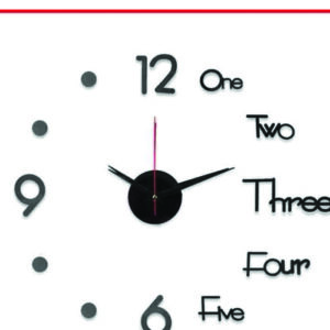 Wall Clock 3D DIY Acrylic Mirror Sticker Bedroom Quartz Needle Living Room Decor - Image 1