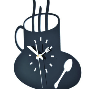 Kitchen Wall Clock Small Wall Clock 3D Effect Sturdy Acrylic Coffee Cup - Image 1