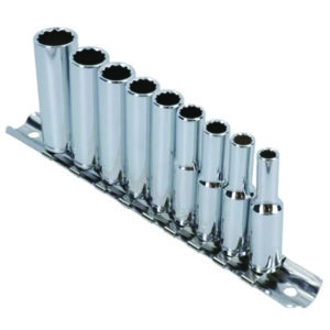 AF Deep Sockets 1/4" Drive Imperial Bi-Hex Double Deep 9pc Set - Image 1