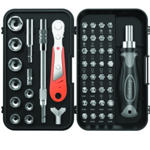 1/4" Drive Sockets Set with Screwdriver Bits Set 48-Piece Ratchet Wrench - Image 1