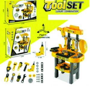 Kids Work Bench Pretend Play Complete Engineering Tool Set Construction Toy - Image 1