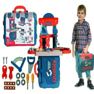 Construction Tool Kit Play Set Children Kids Work Bench Toy Work Station 3 in 1 - Image 1